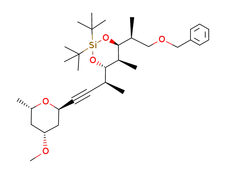 (4S,5S,6S)-4-((S)-2-Benzyloxy-1-methyl-ethyl)-2,2-di-tert-butyl-6-[(S)-3-((2R,4R,6S)-4-methoxy-6-methyl-tetrahydro-pyran-2-yl)-1-methyl-prop-2-ynyl]-5-methyl-[1,3,2]dioxasilinane