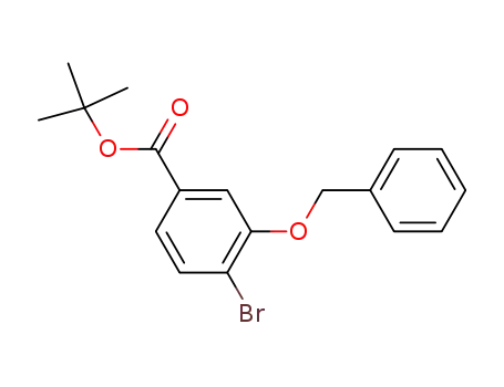 Molecular Structure of 247186-50-1 (TERT-BUTYL 3-BENZYLOXY-4-BROMOBENZOATE)