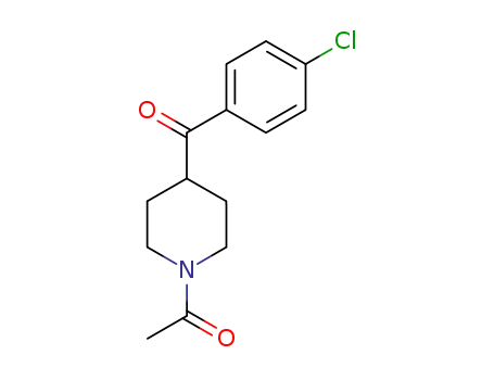 Molecular Structure of 59084-15-0 (N-ACETYL-4-(4-CHLOROBENZOYL)-PIPERIDINE)