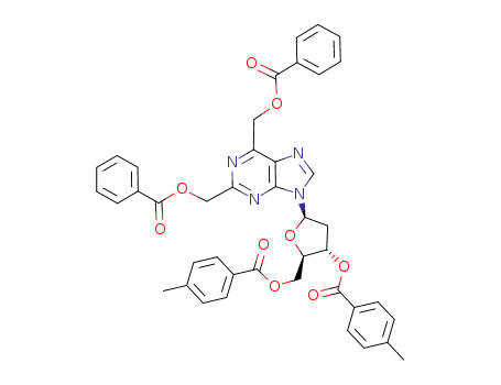 2,6-bis(benzoyloxymethyl)-9-(2-deoxy-3,5-di-O-p-toluoyl-β-D-erythro-furanosyl)purine