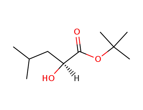 Molecular Structure of 3069-52-1 (Pentanoic acid,2-hydroxy-4-methyl-, 1,1-dimethylethyl ester, (2S)-)
