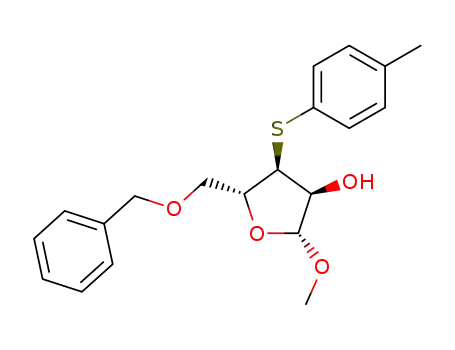methyl 5-O-benzyl-3-deoxy-3-C-p-tolylsulfanyl-β-D-ribofuranoside