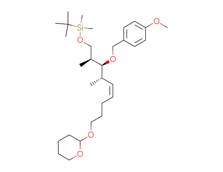 (Z)-(2S,3S,4S)-3-(4-methoxybenzyloxy)-2,4-dimethyl-9-(tetrahydropyran-2-yloxy)non-5-en-1-yl tert-butyldimethylsilyl ether