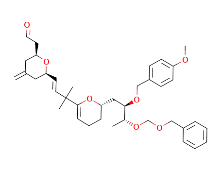 [(2S,6R)-6-((E)-3-{(S)-6-[(2R,3R)-3-Benzyloxymethoxy-2-(4-methoxy-benzyloxy)-butyl]-5,6-dihydro-4H-pyran-2-yl}-3-methyl-but-1-enyl)-4-methylene-tetrahydro-pyran-2-yl]-acetaldehyde