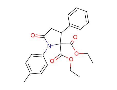 2,2-Pyrrolidinedicarboxylic acid, 1-(4-methylphenyl)-5-oxo-3-phenyl-,
diethyl ester