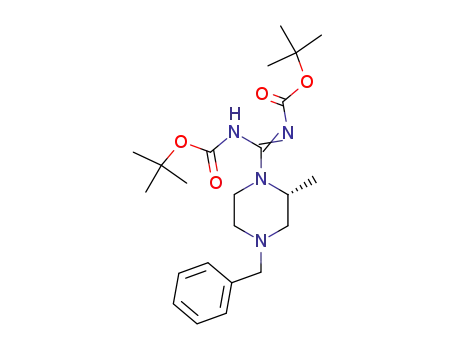 (R)-4-benzyl-2-methyl-piperazine-1-N,N'-bis(tert-butoxycarbonyl)carboxamidine