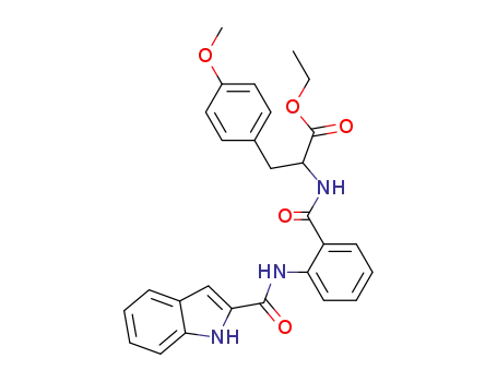 2-{2-[(1H-indole-2-carbonyl)amino]benzoylamino}-3-(4-methoxyphenyl)propionic acid ethyl ester