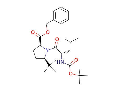 Molecular Structure of 412303-25-4 (N-(tert-butoxycarbonyl)-(S)-leucyl-(2S,5R)-5-tert-butylproline benzyl ester)