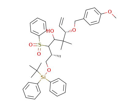 (2R,6S)-3-Benzenesulfonyl-1-(tert-butyl-diphenyl-silanyloxy)-6-(4-methoxy-benzyloxy)-2,5,5-trimethyl-oct-7-en-4-ol