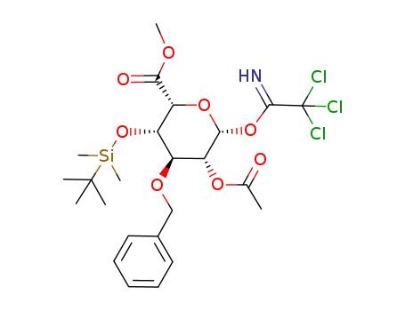 methyl 2-O-acetyl-3-O-benzyl-4-O-tert-butyldimethylsilyl-β-L-idopyranosyluronate trichloroacetimidate
