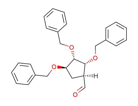 Cyclopentanecarboxaldehyde, 2,3,4-tris(phenylmethoxy)-,
(1S,2R,3S,4R)-
