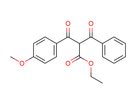 Molecular Structure of 20365-00-8 (ethyl 2-benzoyl-3-(4-methoxyphenyl)-3-oxopropanoate)