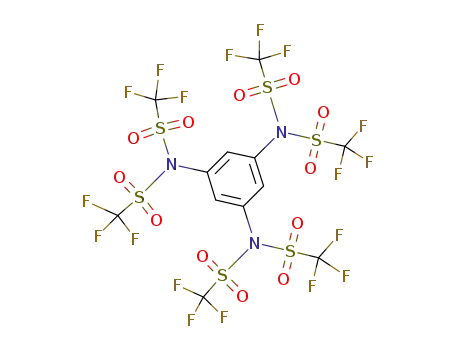 Molecular Structure of 955997-56-5 (N,N,N',N',N'',N''-hexa(trifluoromethanesulfonyl)-benzene-1,3,5-triamine)