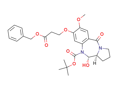 (11S,11aS)-8-(2-benzyloxycarbonylethoxy)-11-hydroxy-7-methoxy-5-oxo-2,3,11,11a-tetrahydro-1H,5H-pyrrolo[2,1-c][1,4]benzodiazepine-10-carboxylic acid tert-butyl ester
