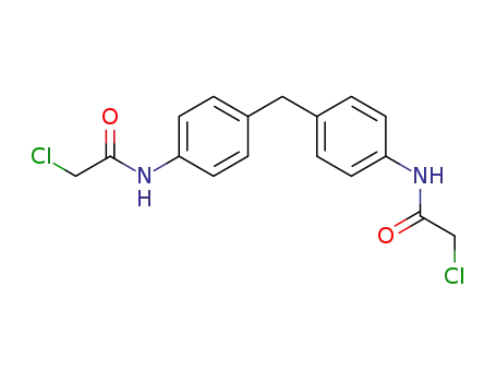 Molecular Structure of 17328-15-3 (2-chloro-N-[4-[[4-[(2-chloroacetyl)amino]phenyl]methyl]phenyl]acetamide)