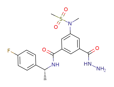 N-[(1R)-1-(4-fluorophenyl)ethyl]-3-(hydrazinocarbonyl)-5-[methyl(methylsulfonyl)amino]benzamide