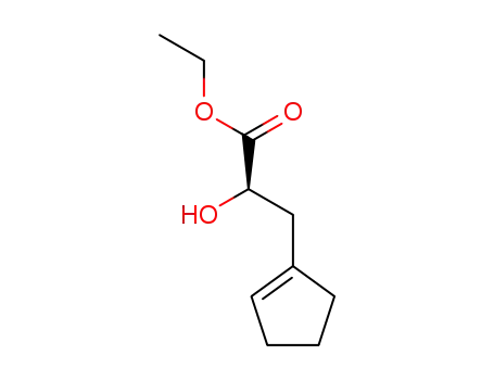 Molecular Structure of 208242-85-7 (ethyl (R)-3-(cyclopent-1-en-1-yl)-2-hydroxypropanoate)