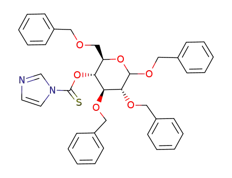 benzyl 2,3,6-tri-O-benzyl-4-O-(1-imidazolyl thiocarbonyl)-D-glucopyranoside