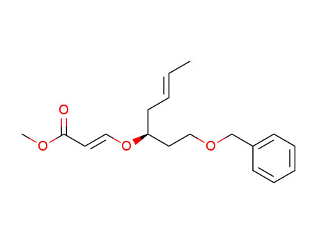 Molecular Structure of 870095-89-9 ((+)-methyl (2E,5S,7E)-5-(2-benzyloxyethyl)-4-oxa-nona-2,7-dienoate)