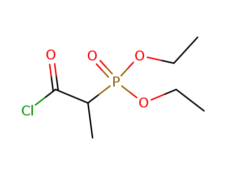 Molecular Structure of 34203-56-0 (Phosphonic acid, (2-chloro-1-methyl-2-oxoethyl)-, diethyl ester)