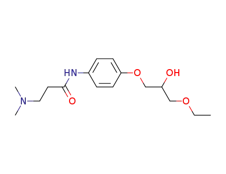 Molecular Structure of 215030-54-9 (Propanamide,
3-(dimethylamino)-N-[4-(3-ethoxy-2-hydroxypropoxy)phenyl]-)