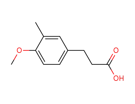 Molecular Structure of 22442-47-3 (3-(4-METHOXY-3-METHYL-PHENYL)-PROPIONIC ACID)