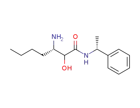 (3S)-3-amino-2-hydroxy-N-[(1R)-1-phenylethyl]heptanamide