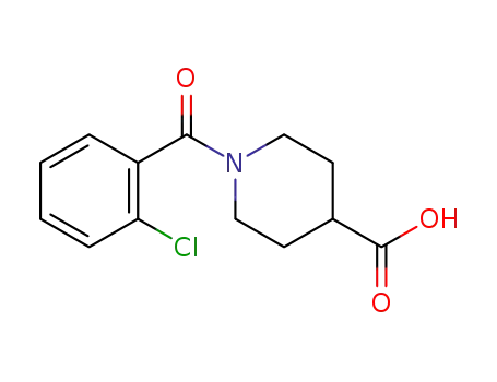 Molecular Structure of 352673-16-6 (1-(2-CHLORO-BENZOYL)-PIPERIDINE-4-CARBOXYLIC ACID)