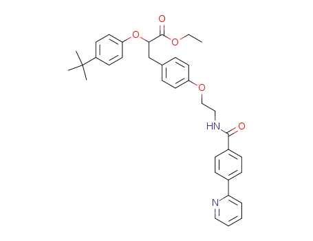 ethyl 2-(4-tert-butylphenoxy)-3-[4-[2-[(4-(pyridin-2-yl)benzoyl)amino]ethoxy]phenyl]propionate