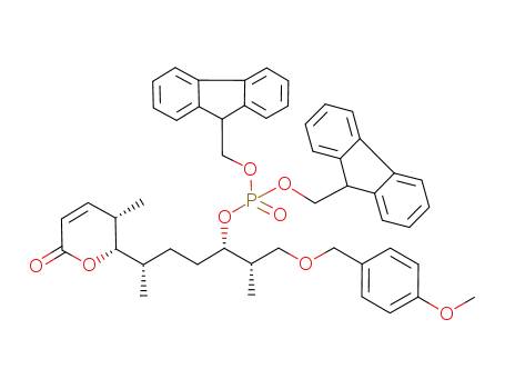 Phosphoric acid,
(1S,4S)-4-[(2S,3S)-3,6-dihydro-3-methyl-6-oxo-2H-pyran-2-yl]-1-[(1S)-2
-[(4-methoxyphenyl)methoxy]-1-methylethyl]pentyl
bis(9H-fluoren-9-ylmethyl) ester