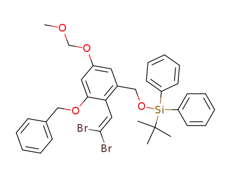 [3-benzyloxy-2-(2,2-dibromo-vinyl)-5-methoxymethoxy-benzyloxy]-<i>tert</i>-butyl-diphenyl-silane