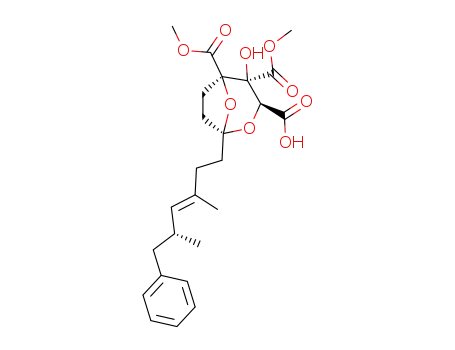 (1S,3S,4S,5R)-1-((R,E)-3,5-dimethyl-6-phenylhex-3-en-1-yl)-4-hydroxy-4,5-bis(methoxycarbonyl)-2,8-dioxabicyclo[3.2.1]octane-3-carboxylic acid