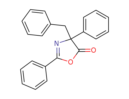 Molecular Structure of 95885-56-6 (5(4H)-Oxazolone,  2,4-diphenyl-4-(phenylmethyl)-)