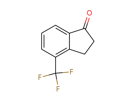 Molecular Structure of 68755-42-0 (4-(Trifluoromethyl)-1-indanone)
