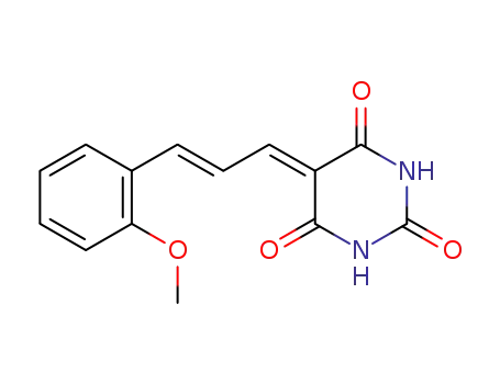 Molecular Structure of 212375-01-4 (5-[3-(2-methoxyphenyl)-2-propenylidene]-2,4,6(1H,3H,5H)-pyrimidinetrione)
