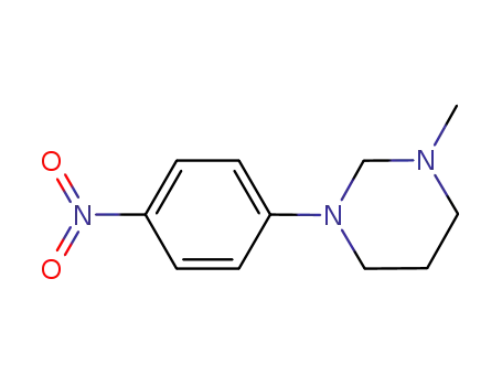 Molecular Structure of 821780-18-1 (Pyrimidine, hexahydro-1-methyl-3-(4-nitrophenyl)- (9CI))