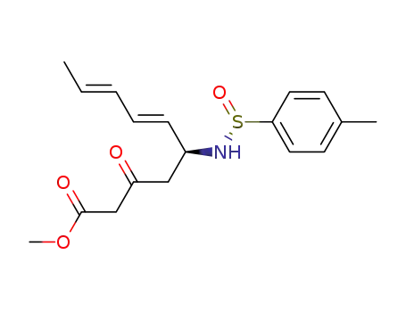 methyl 6E,8E-(R<sub>S</sub>,S)-(-)-3-oxo-5-N-(p-toluenesulfinylamino)-deca-6,8-dienoate