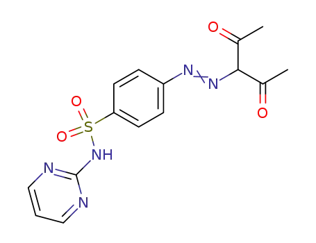 Molecular Structure of 977-20-8 (4-[(E)-(2,4-dioxopentan-3-yl)diazenyl]-N-(pyrimidin-2-yl)benzenesulfonamide)