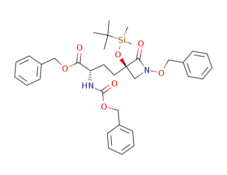 (3R,3'S)-1-benzyloxy-3-(3'-benzyloxycarbonyl-3'-benzyloxycarbonylaminopropyl)-3-tert-butyldimethylsilyloxy-2-azetidinone