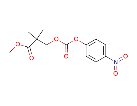 Molecular Structure of 685544-62-1 (Propanoic acid, 2,2-dimethyl-3-[[(4-nitrophenoxy)carbonyl]oxy]-, methyl
ester)