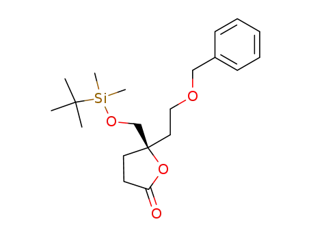 4-C-(2-benzyloxyethyl)-5-O-tert-butyldimethylsilyl-2,3-dideoxy-D-glycero-pentono-1,4-lactone