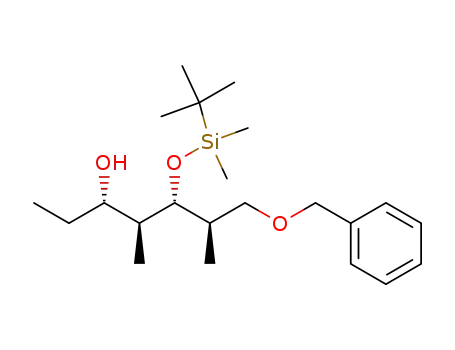 Molecular Structure of 888488-14-0 ((3S,4S,5R,6R)-7-benzyloxy-5-tert-butyldimethylsilyloxy-4,6-dimethylheptan-3-ol)