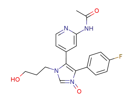 Molecular Structure of 452056-87-0 (Acetamide,
N-[4-[4-(4-fluorophenyl)-1-(3-hydroxypropyl)-3-oxido-1H-imidazol-5-yl]-2
-pyridinyl]-)