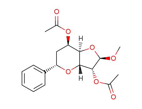 Acetic acid (2R,3R,3aR,5S,7R,7aR)-7-acetoxy-2-methoxy-5-phenyl-hexahydro-furo[3,2-b]pyran-3-yl ester