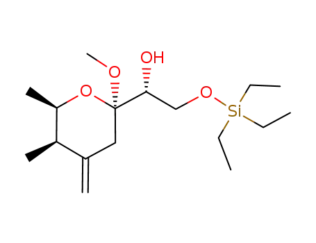 (R)-1-((2R,5R,6R)-2-Methoxy-5,6-dimethyl-4-methylene-tetrahydro-pyran-2-yl)-2-triethylsilanyloxy-ethanol