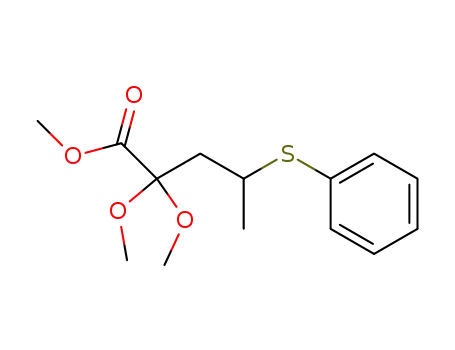 methyl 2,2-dimethoxy-4-phenylsulfanylpentanoate