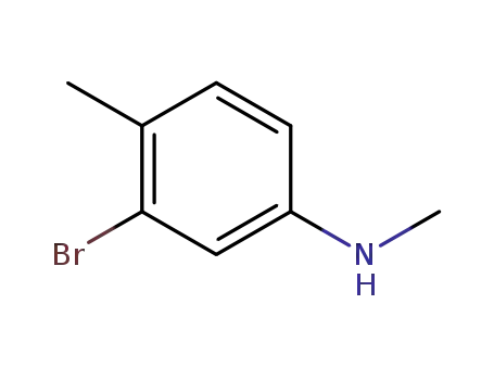 Molecular Structure of 101251-11-0 ((3-BroMo-4-Methyl-phenyl)-Methyl-aMine)