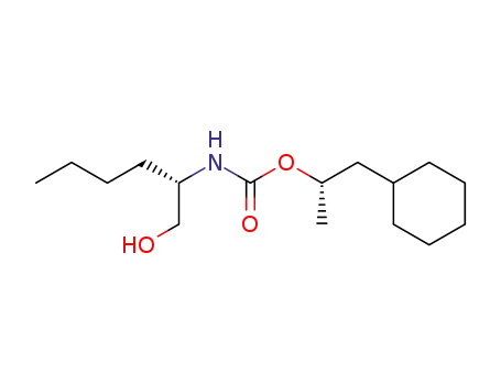 Molecular Structure of 736144-00-6 (Carbamic acid, [(1S)-1-(hydroxymethyl)pentyl]-,
(1S)-2-cyclohexyl-1-methylethyl ester)
