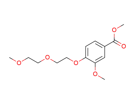 Molecular Structure of 857934-56-6 (3-methoxy-4-[2-(2-methoxyethoxy)ethoxy]benzoic acid methyl ester)