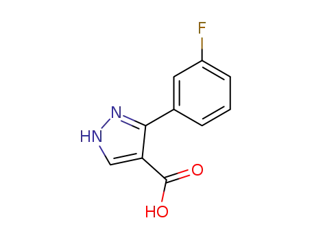 Molecular Structure of 879996-69-7 (3-(3-fluorophenyl)-1h-pyrazole-4-carboxylic acid)